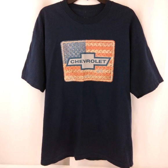 Chevrolet Other - Joe Marlin Men's XL Chevrolet American Flag Logo Black Short Sleeve T-Shirt